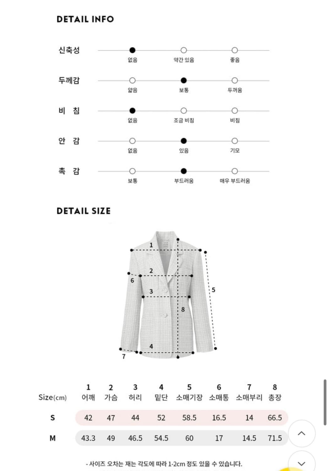 유어네임히얼 트위드 자켓 핑크 m사이즈 상품이미지4