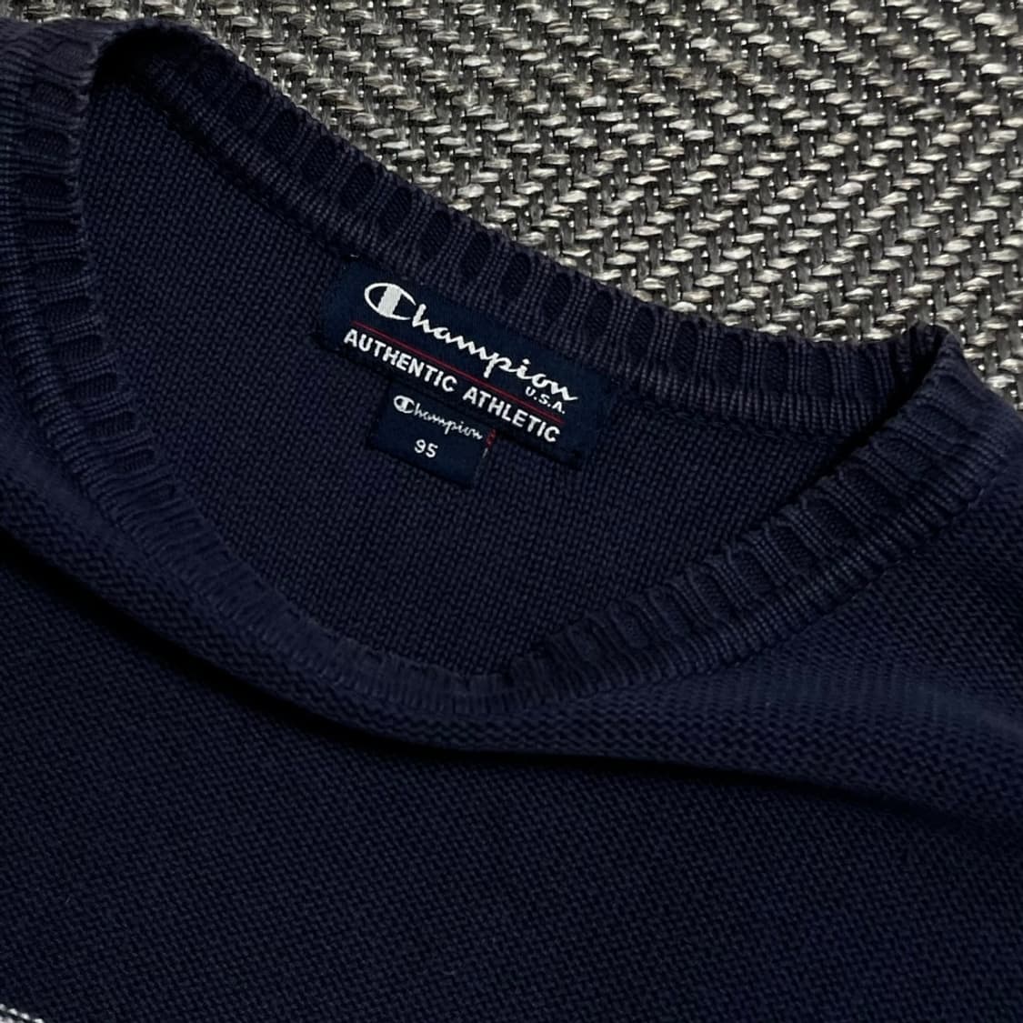 00s 챔피온 올드스쿨 컬러블럭 박시핏 단가라 니트o 5354 상품이미지4