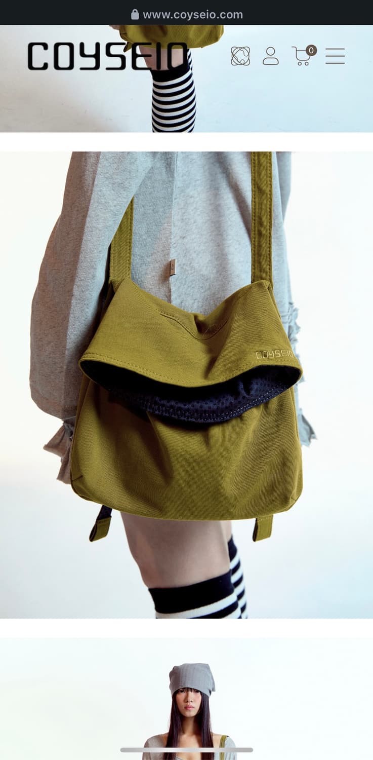 Coyseio FOLDING SWEAT CROSS BAG OLIVE 상품이미지5