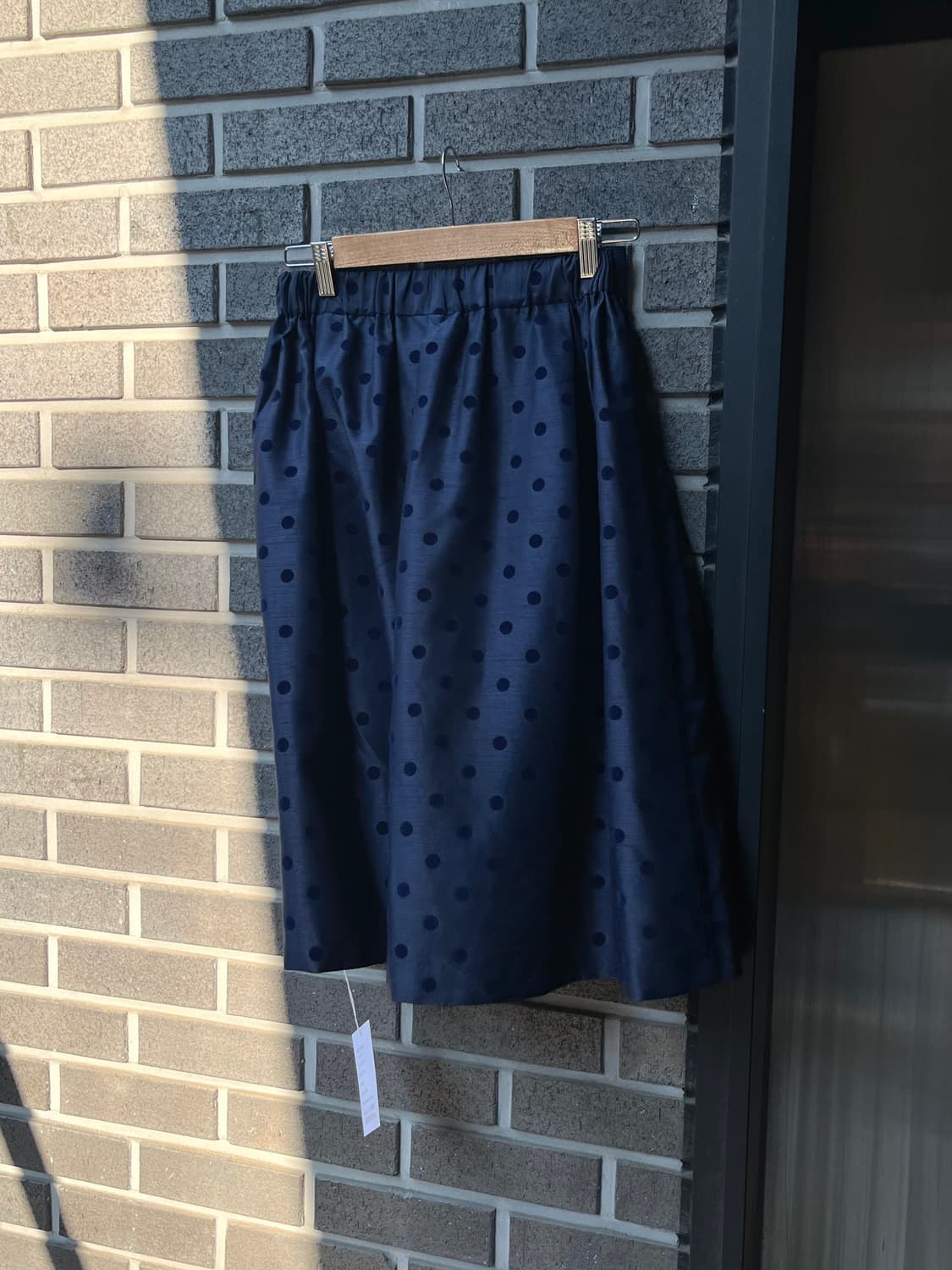 벨벳 도트 스커트 네이비 상품이미지2
