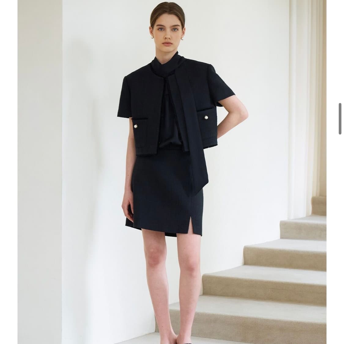 RENEJ 트위드 셋업 재킷&스커트 S  상품이미지6