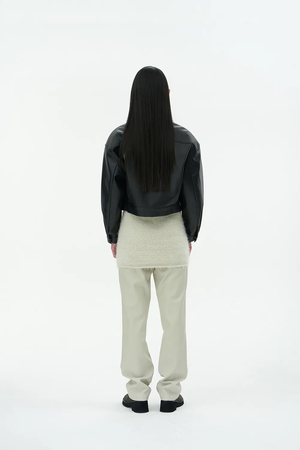 아모멘토 니트 드레스 SHAGGY KNIT DRESS (IVORY) 상품이미지2