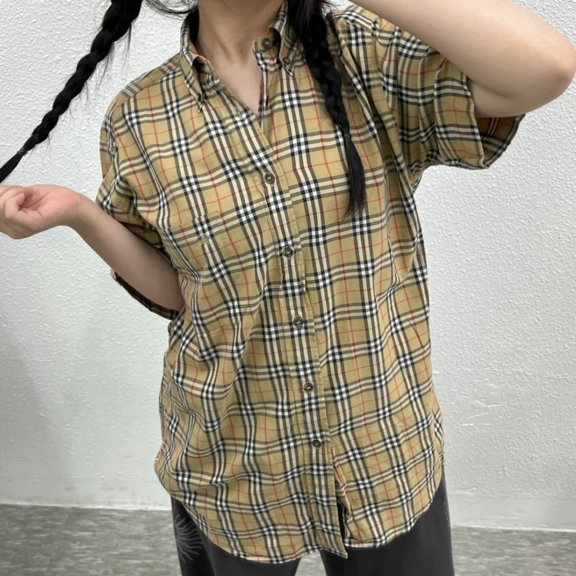 버버리 노바체크 반팔 셔츠 S 상품이미지4