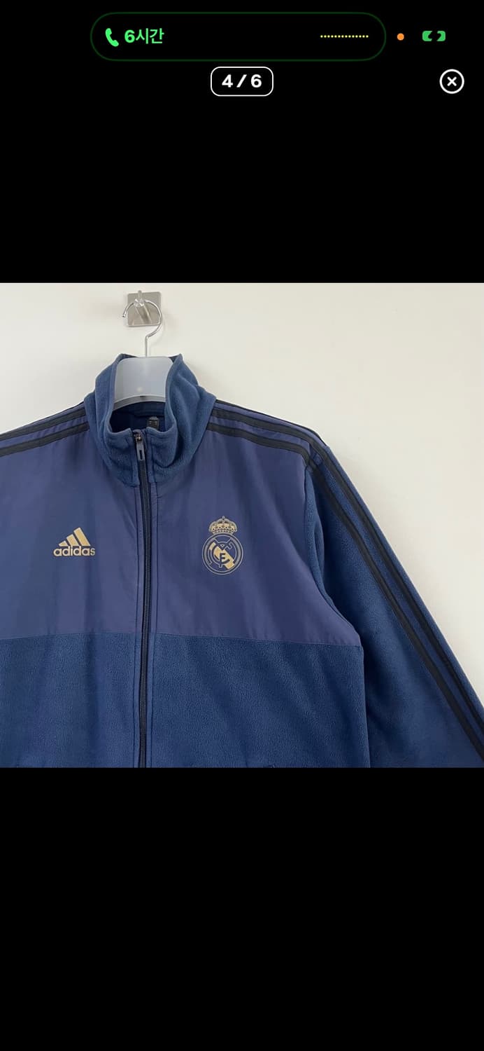 아디다스 레알 마드리드 네이비 플리스 후리스 자켓 상품이미지3