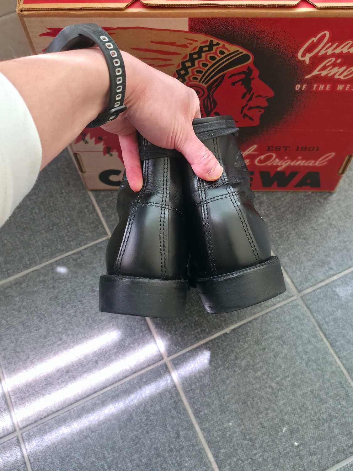 [8D] 치페와 서비스 부츠 6인치 블랙 트루퍼 상품이미지3