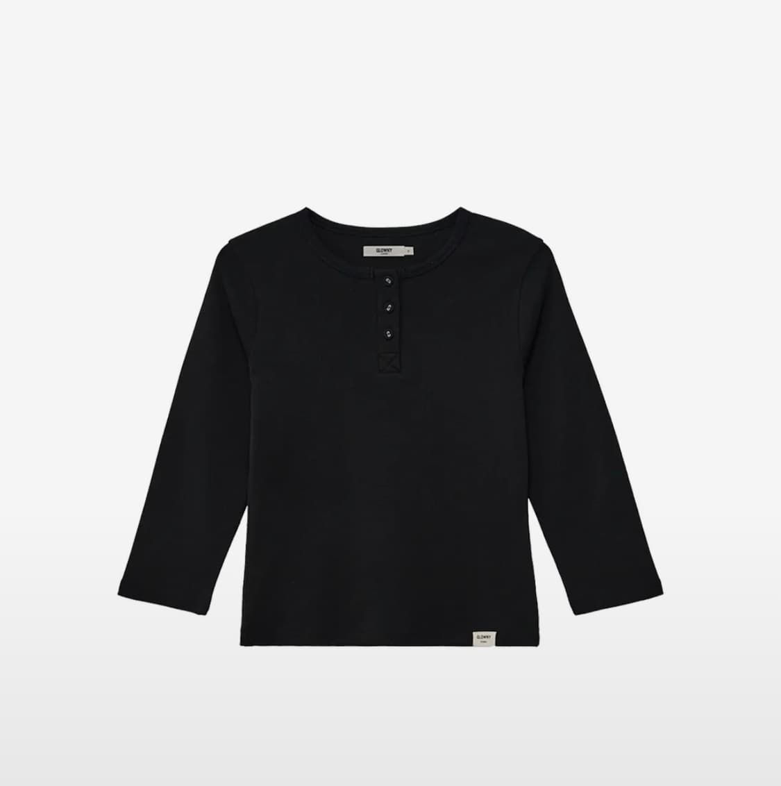 글로니 클래식 3/4 버튼 플라이 티 (블랙) 상품이미지1