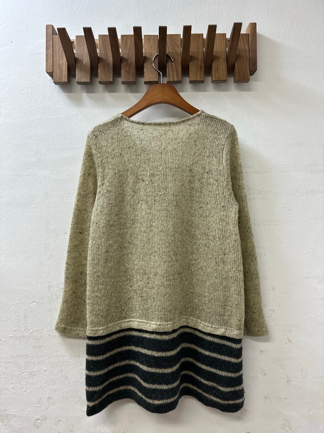 일본빈티지 Self Service 스트라이프 배색 니트 상품이미지4