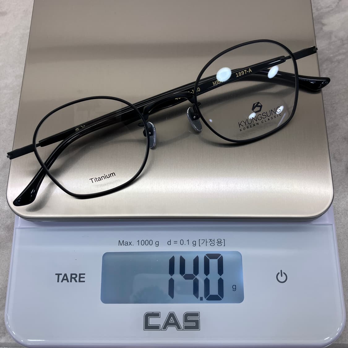 C25 경성 京城 어제1897 블랙 유니크라운드 메탈테 안경 상품이미지9