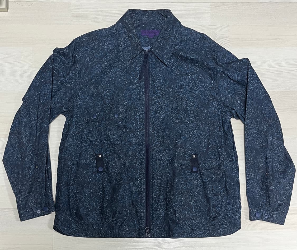 M) 비슬로우퍼플 유틸리티페이즐리 자켓-네이비 판매. 상품이미지3