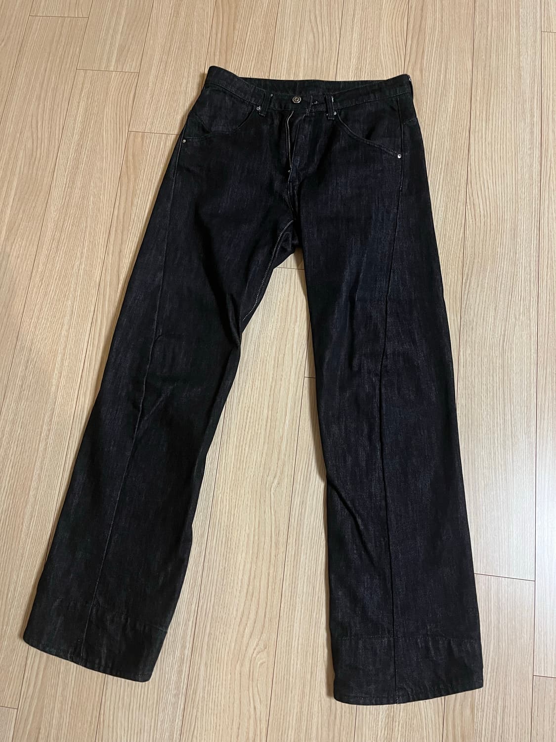 쿠어 트위스티드 데님 팬츠 (쉐도우블랙) 상품이미지2