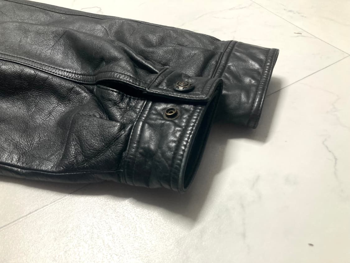 90s 소가죽 A-2 카우하이드 레더 봄버 자켓 100-105 상품이미지5