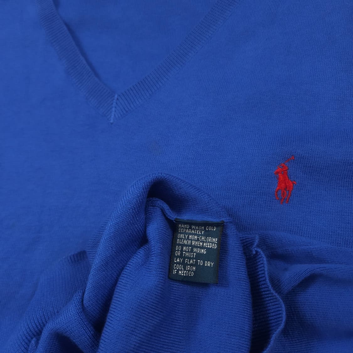2XL(110)폴로 랄프로렌 니트 베스트 블루 상품이미지5