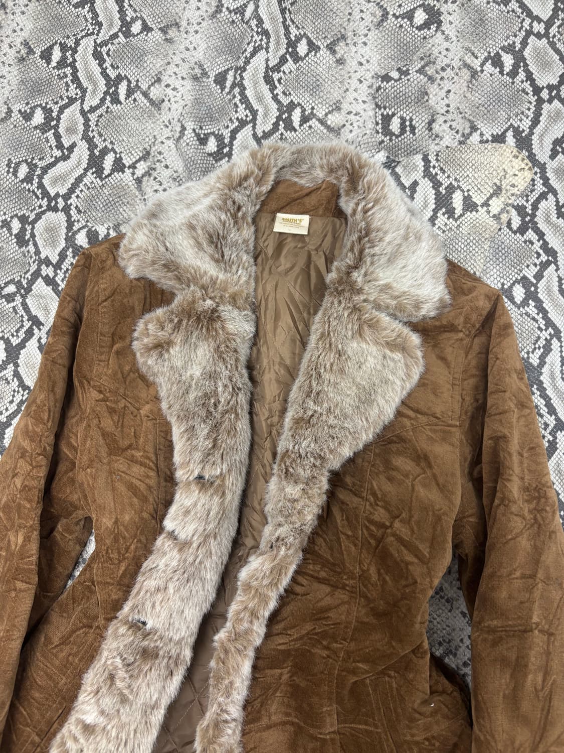 [VKEI] Fur Trimming Brown Jacket 상품이미지5