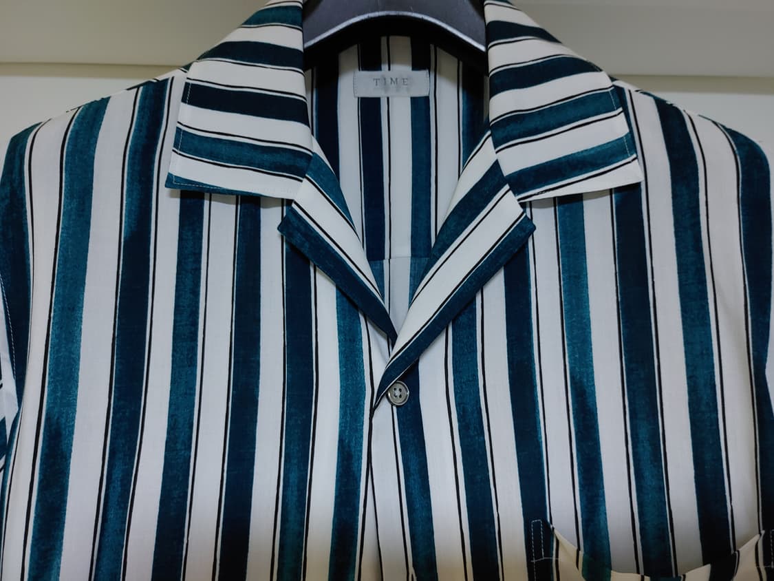 타임옴므 스트라이프 워싱 셔츠 팝니다 상품이미지2