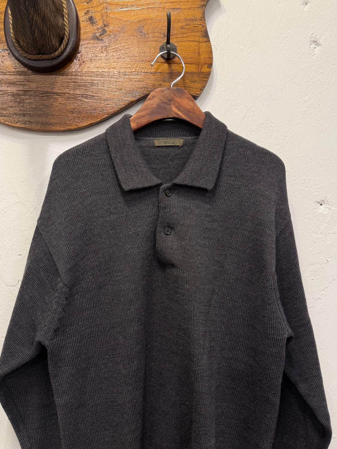 L) Y’s for Men Wool Knit Polo Sweater 상품이미지1