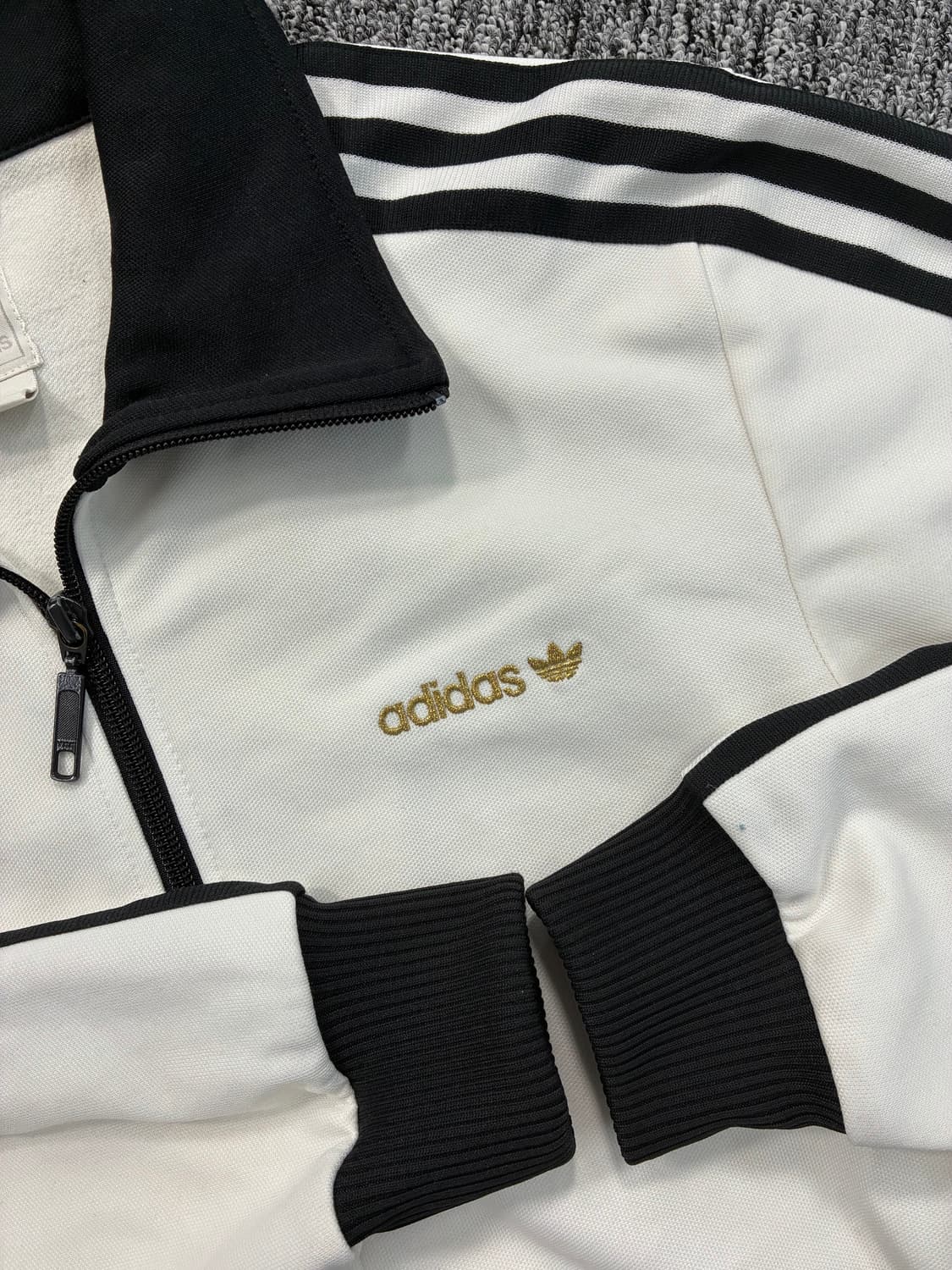 아디다스 00s 블랙 화이트 베켄바우어 트랙탑 져지 M 상품이미지6
