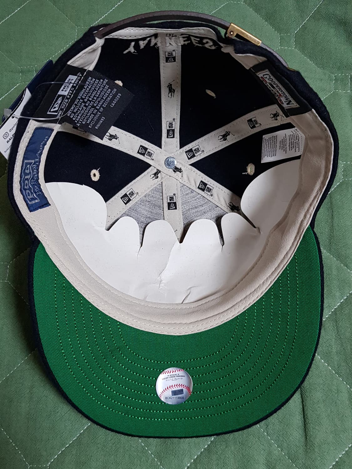 폴로 x 뉴에라 mlb 뉴욕 양키스 울 볼캡 네이비 팝니다. 상품이미지3