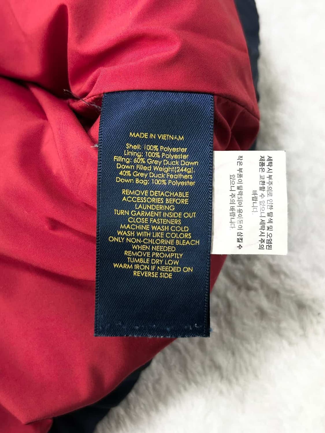 폴로 미니포니 네이비 덕다운 패딩 상품이미지8