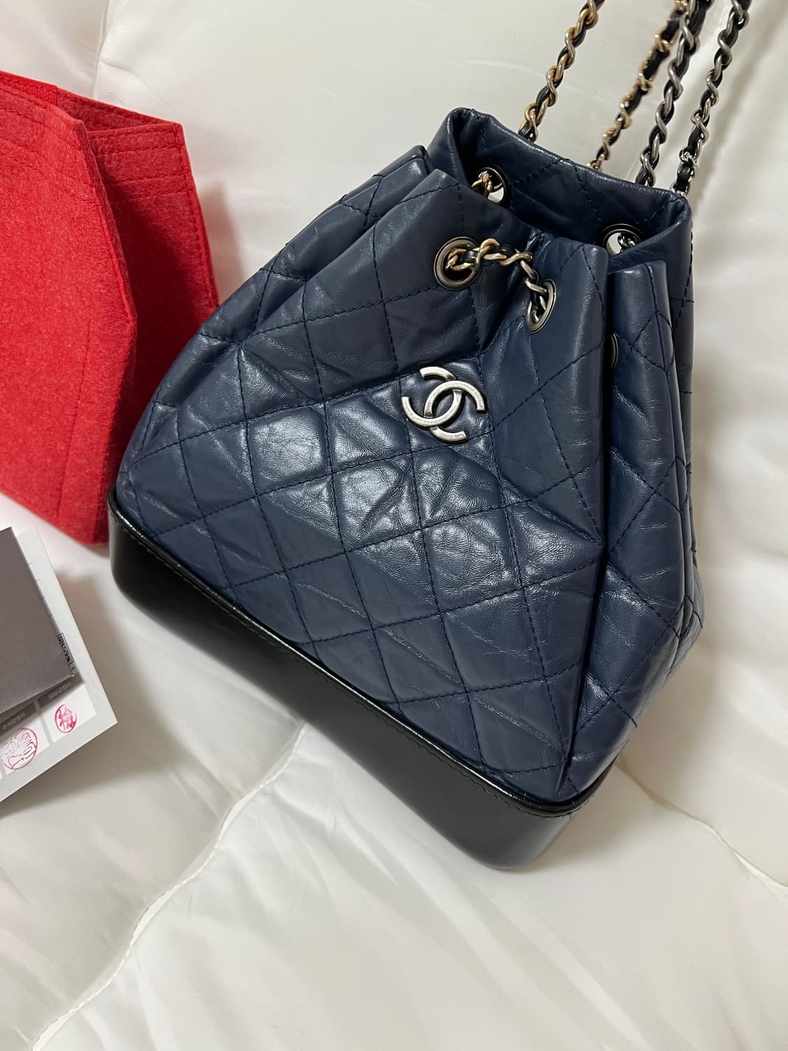 [정품] 샤넬 가브리엘 백팩 스몰 네이비 블랙 26번대 상품이미지1