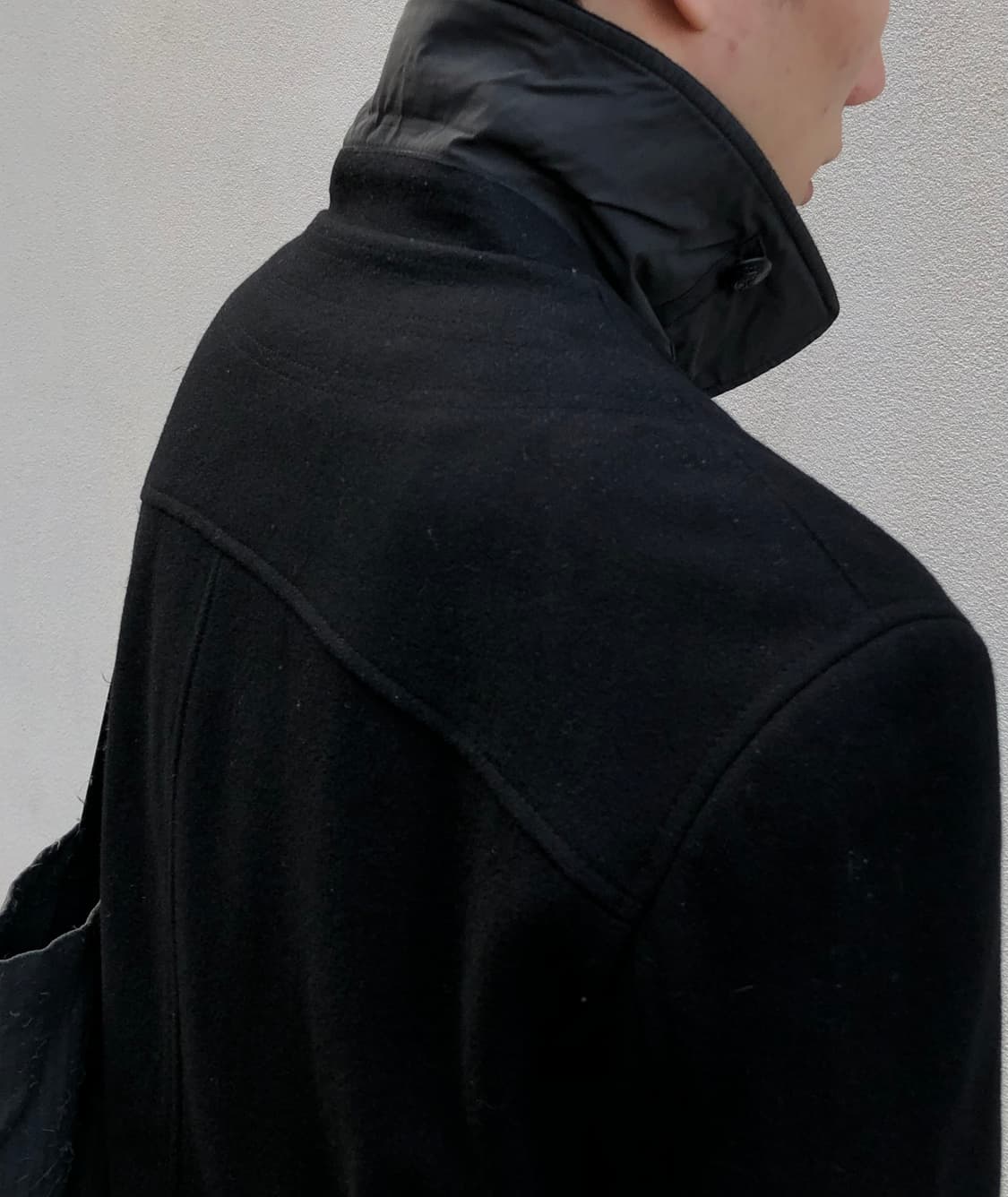 아르마니 하이넥 레더 포켓 코트 상품이미지2