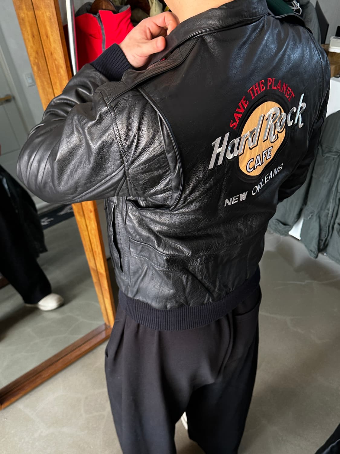 Hard Rock Cafe New Orleans 레더 자켓 상품이미지7