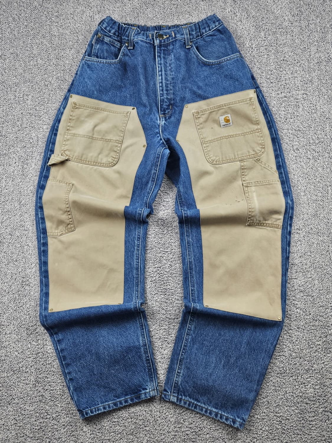 칼하트 밴딩 리메이크 커스텀 데님 워크 팬츠 (40X32) / 10349 상품이미지3