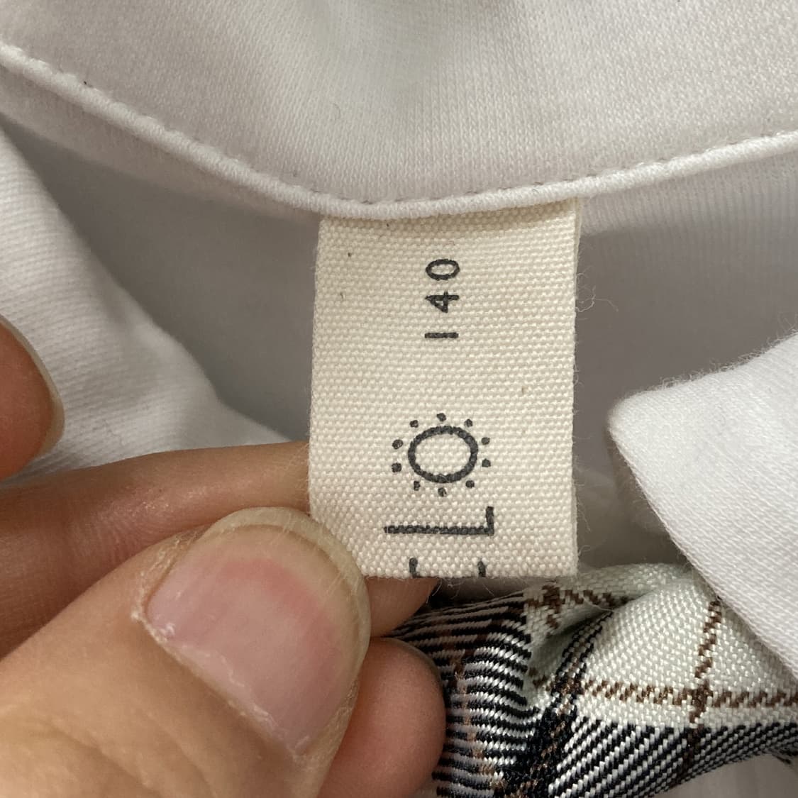 키즈 여아 카라긴팔면티셔츠 화이트 140  상품이미지3