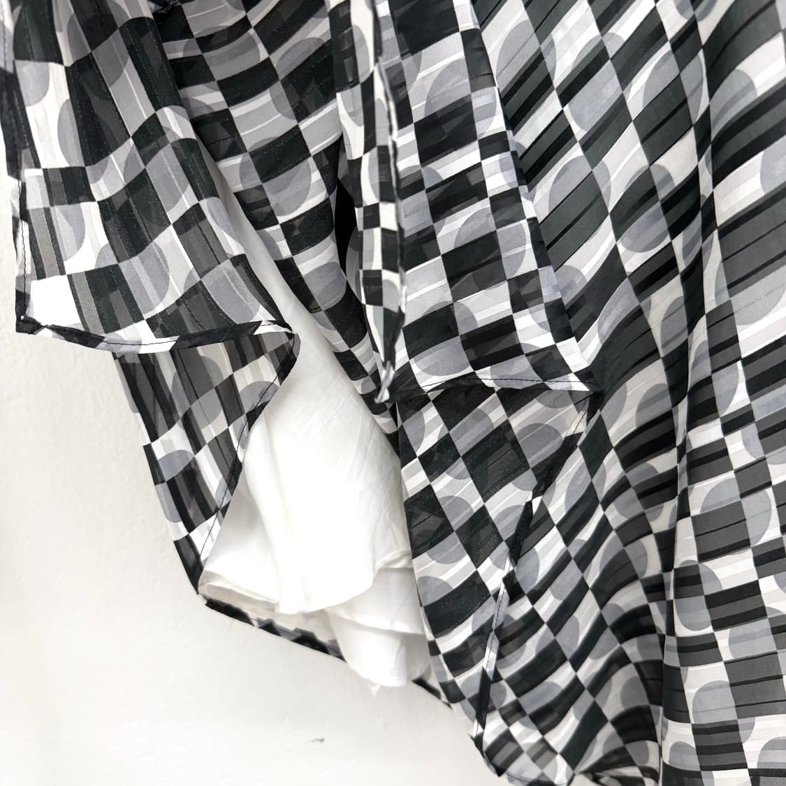 gingham drape midi skirt 상품이미지4