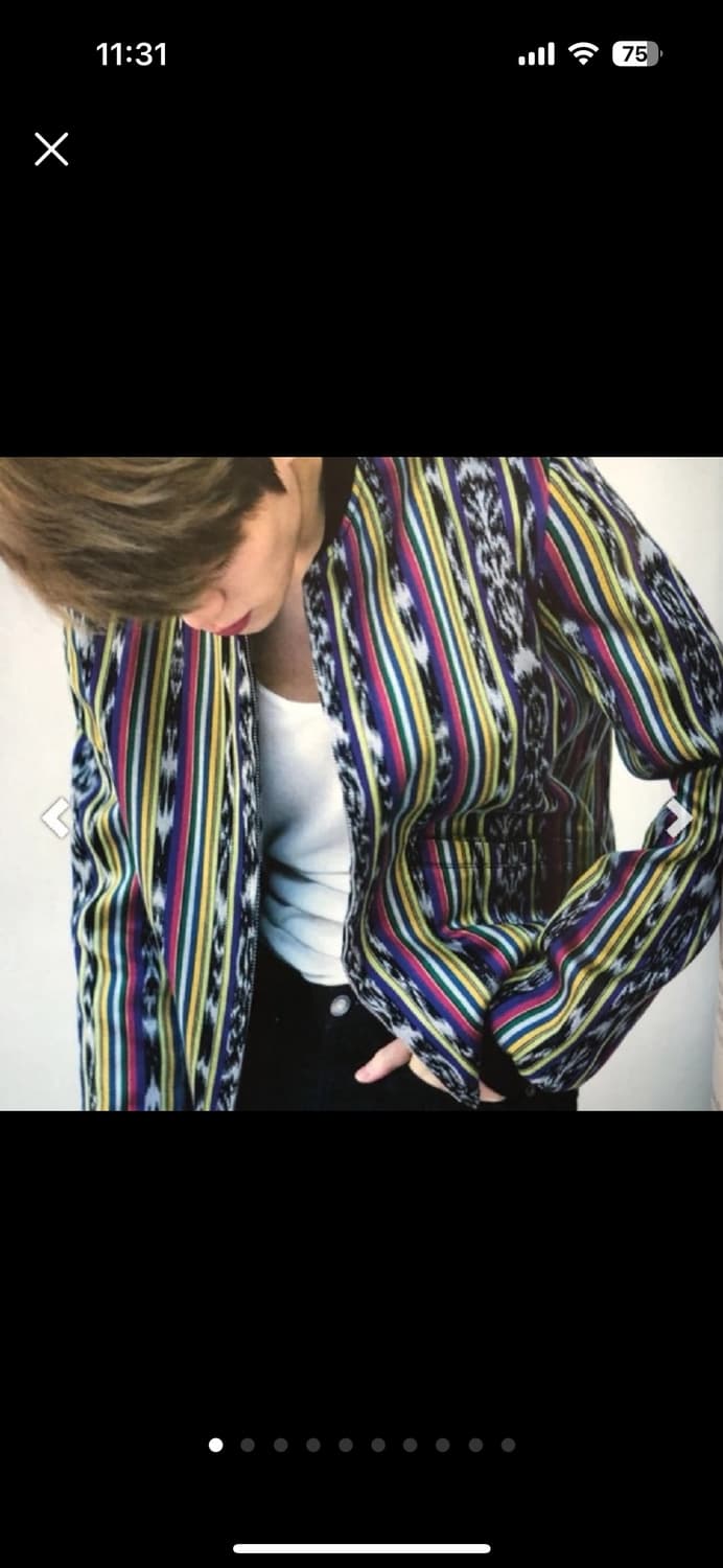 생로랑 18SS ikat 리버시블 테디 자켓 상품이미지3
