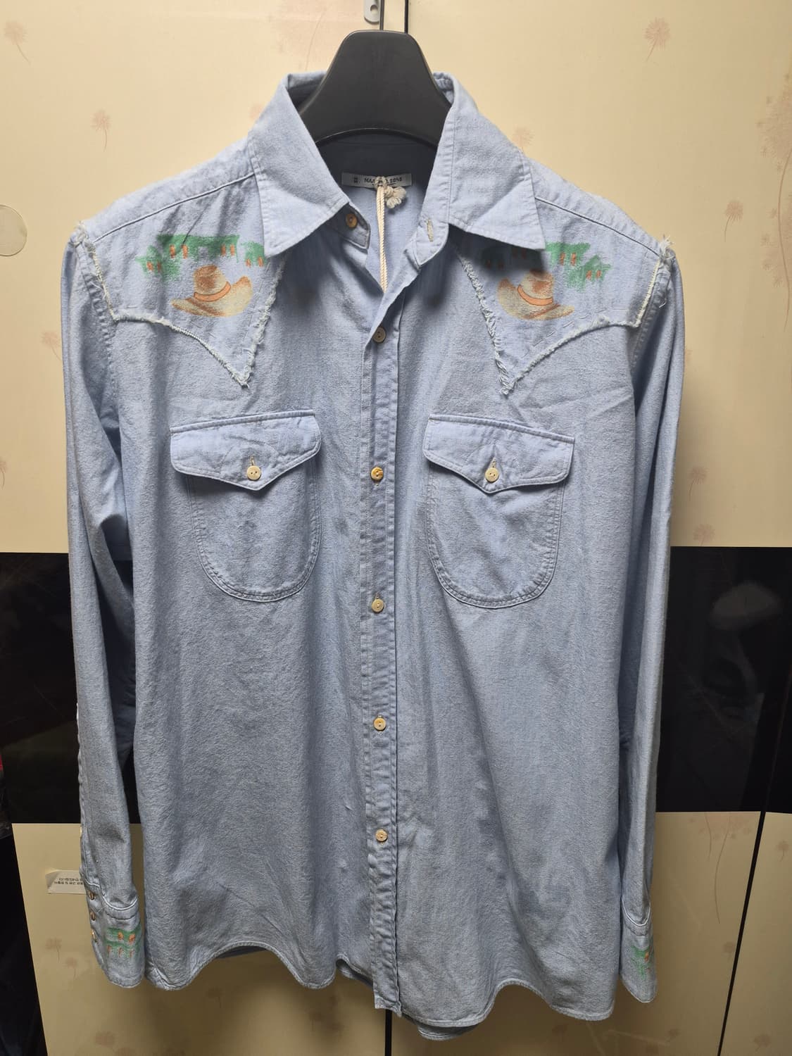 [3] 마티앤선즈 라이트온즈 웨스턴 샴브레이 프린트 셔츠 상품이미지8