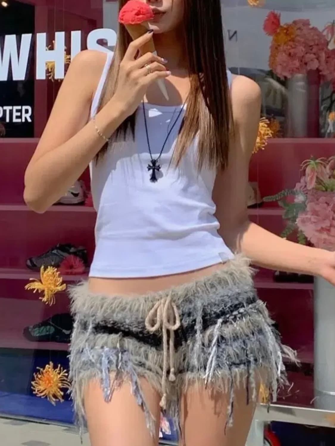 juejueworks 니트 마이크로 쇼츠 M 상품이미지4