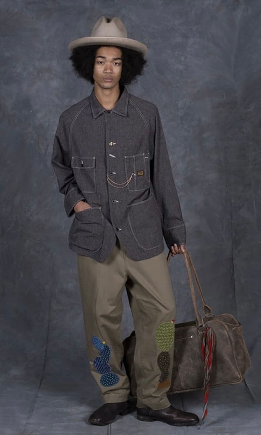 캐피탈 선인장 자수 치노 팬츠 4 상품이미지1