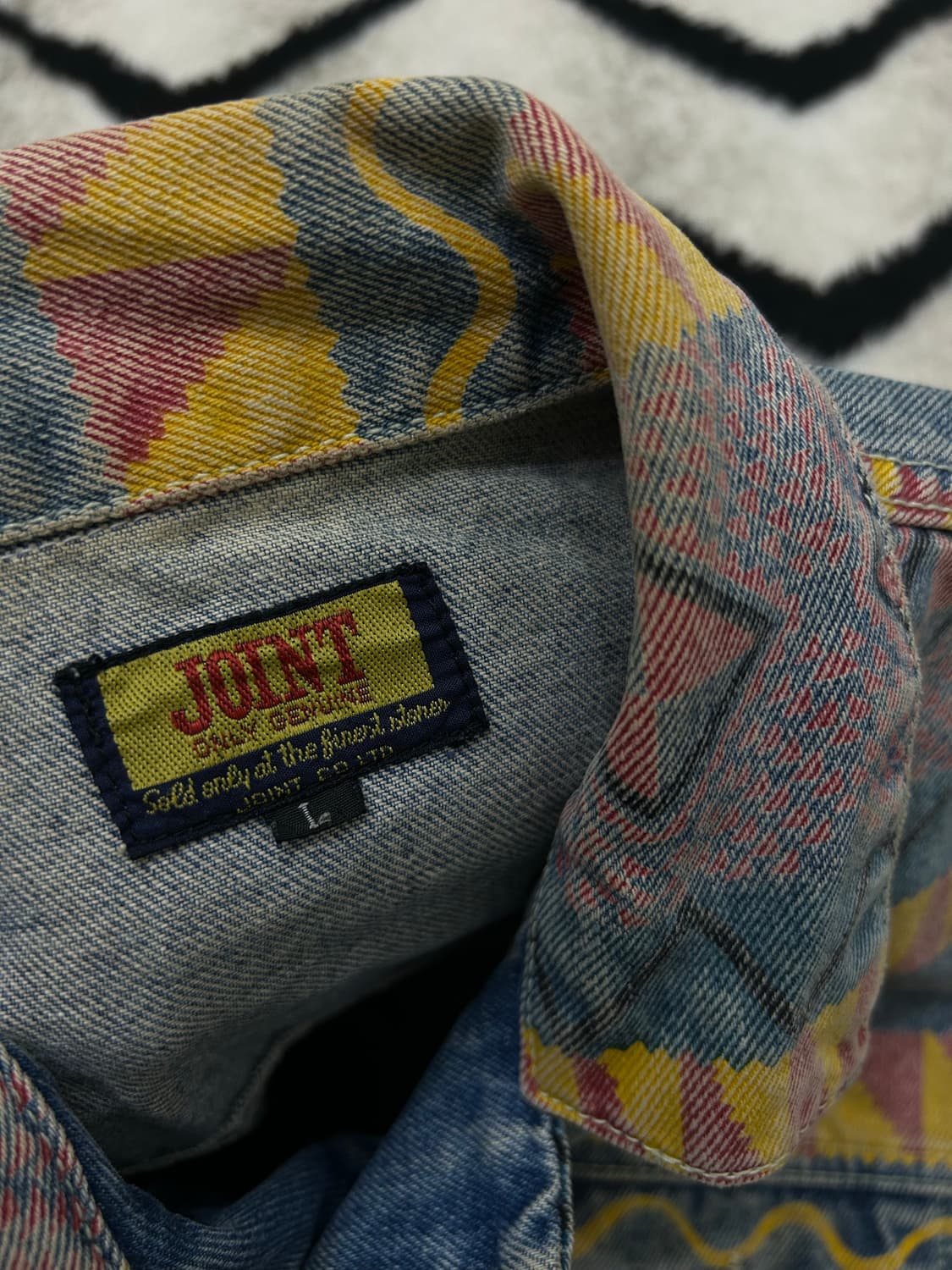 [L]Joint Japan 패턴 크롭 데님 자켓 상품이미지5