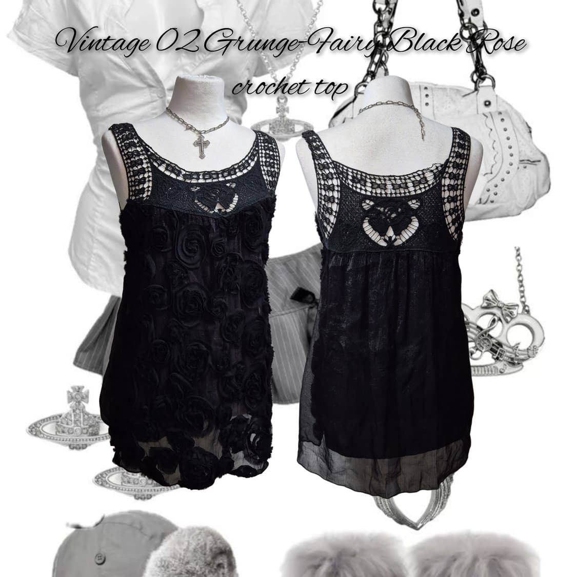 Vintage 02 Grunge-Fairy Black Rose 상품이미지1