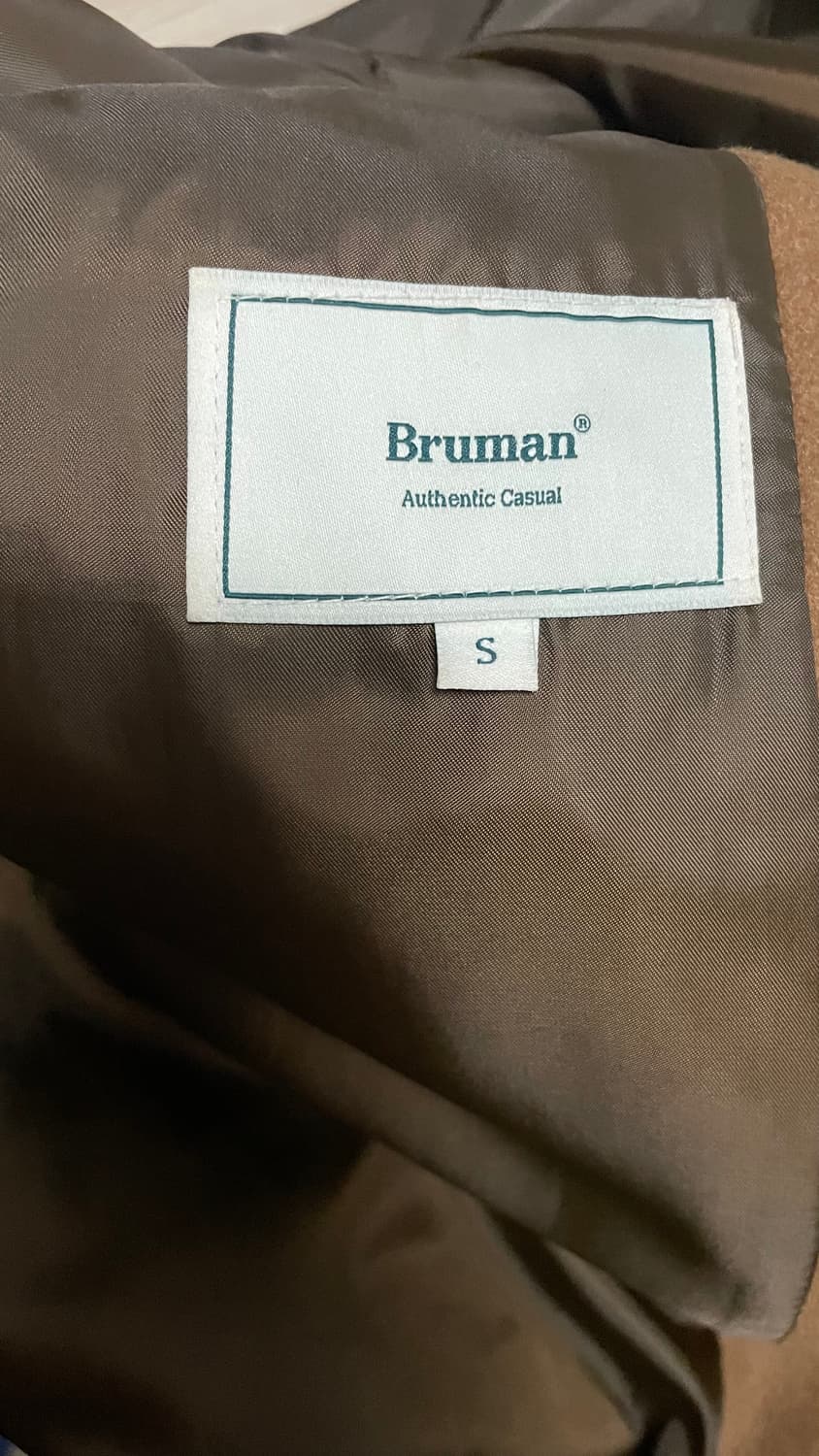 Bruman 갈색 코트 울70 상품이미지6