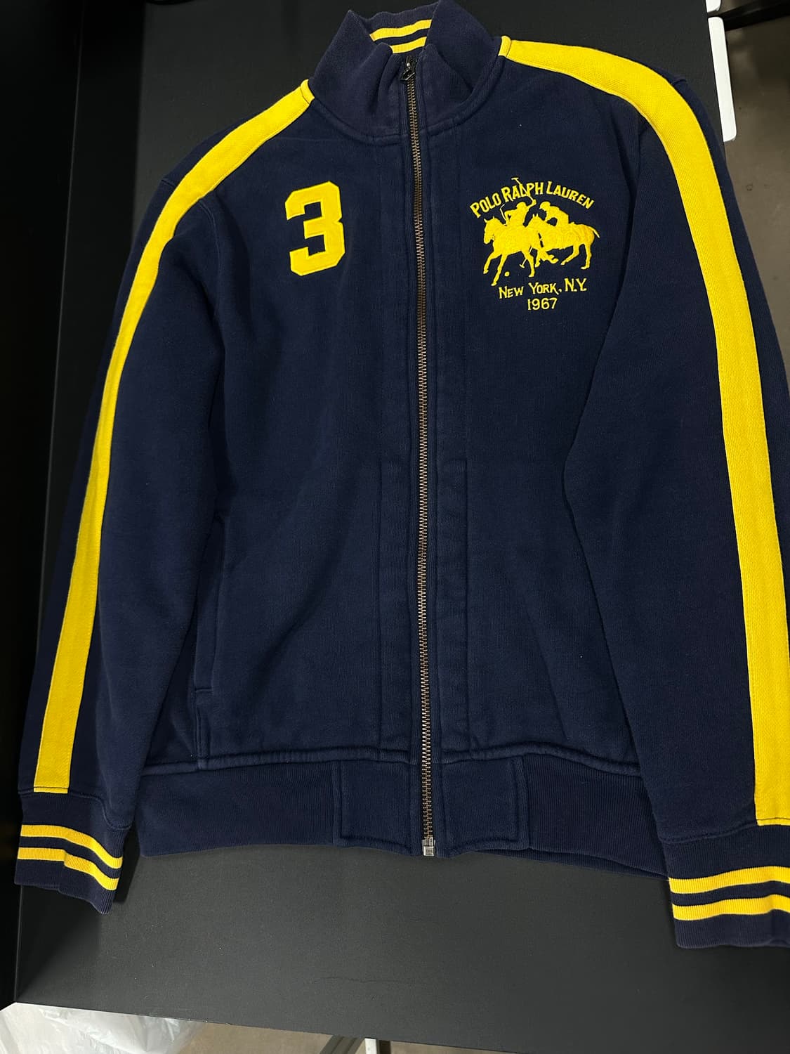 폴로 랄프로렌 빅포니 사이드 라인 코튼 집업 자켓 네이비 상품이미지4