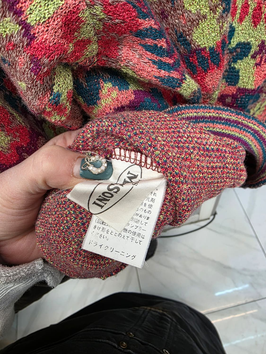 미쏘니 빈티지 플라워 니트 상품이미지8