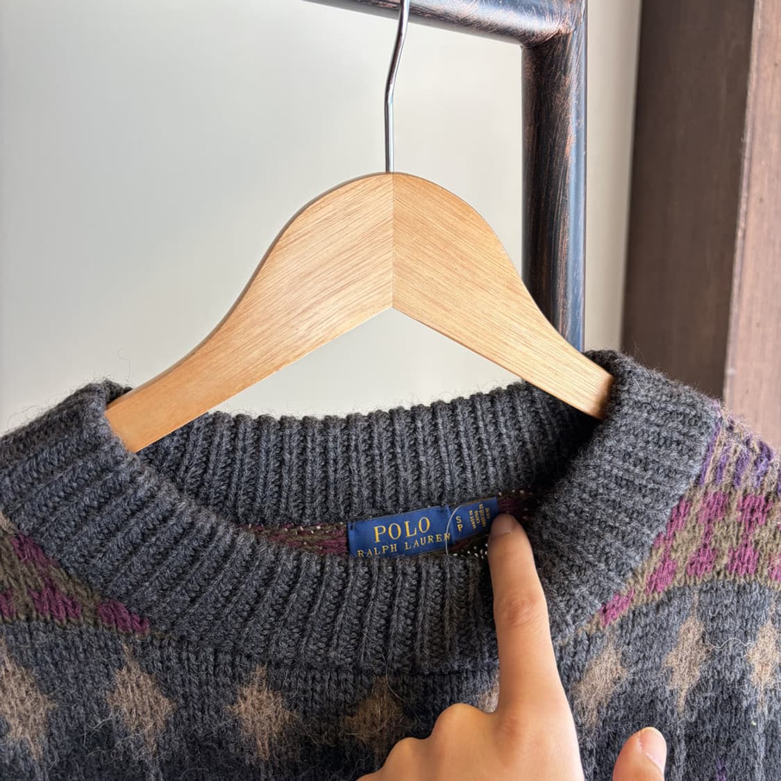 16603 - 폴로 랄프로렌 아가일 울 니트 (울 51% 알파카 29%) 상품이미지5