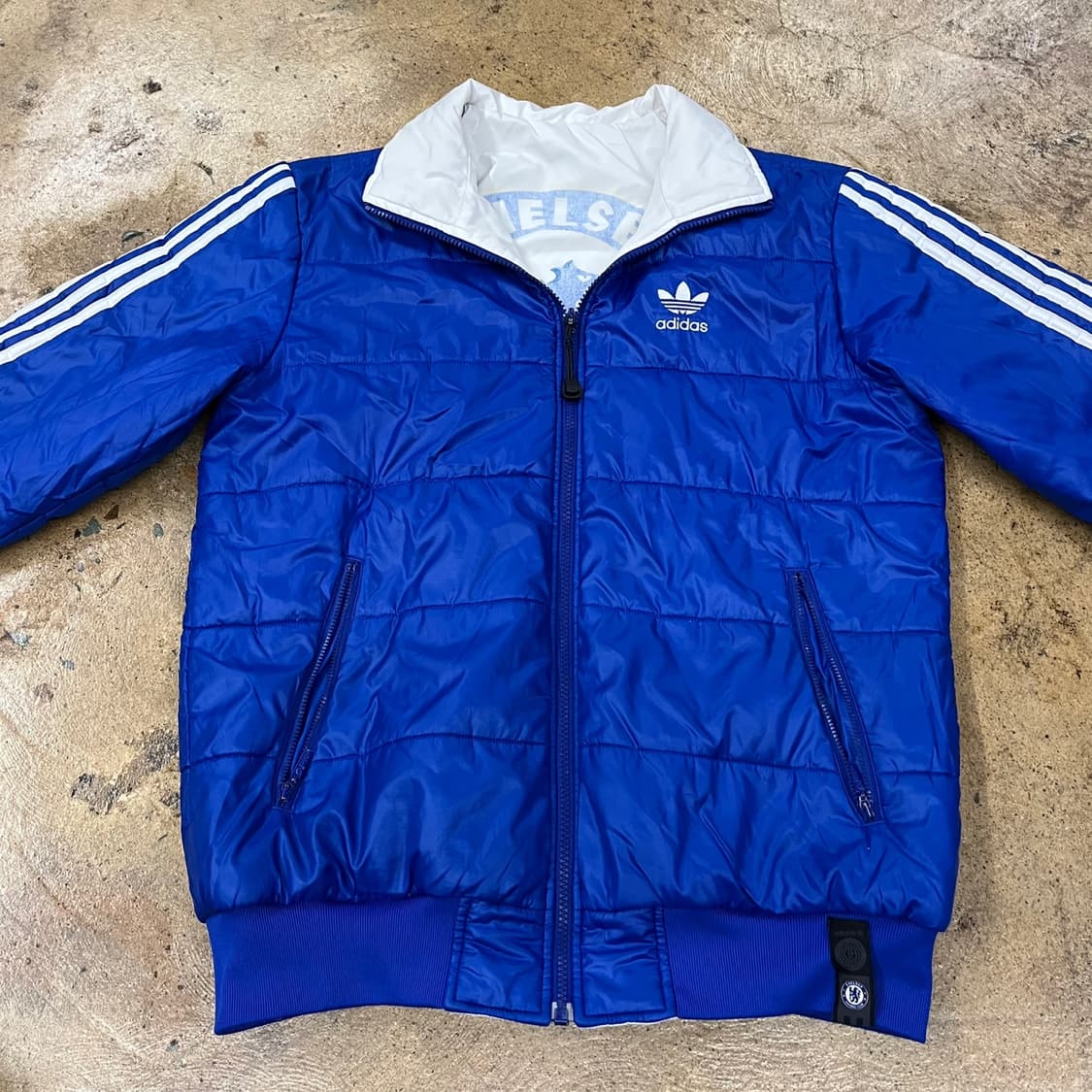 아디다스 첼시 흰파 양면 리버시블 숏패딩 100 상품이미지6