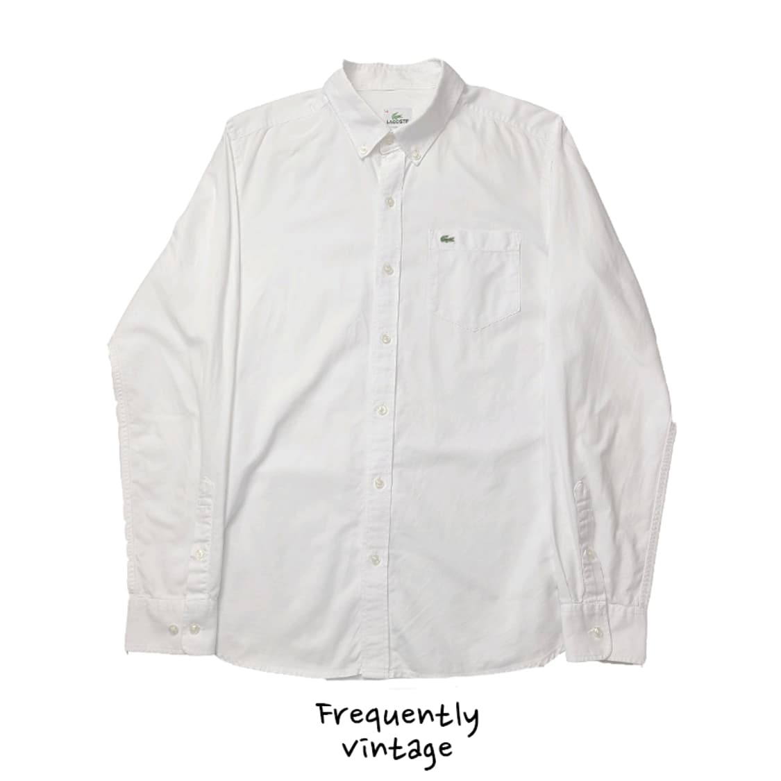 택포]라코스테 화이트 셔츠 L 상품이미지1