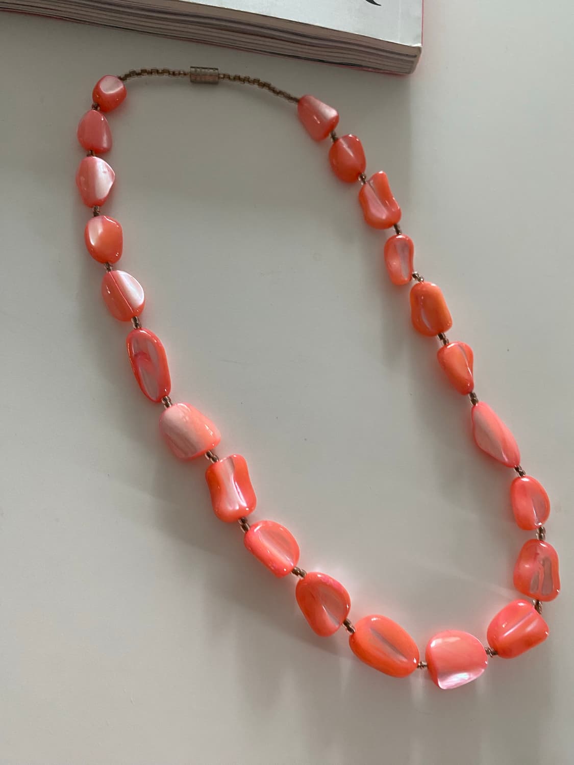 빈티지 코랄 비즈 목걸이 상품이미지3