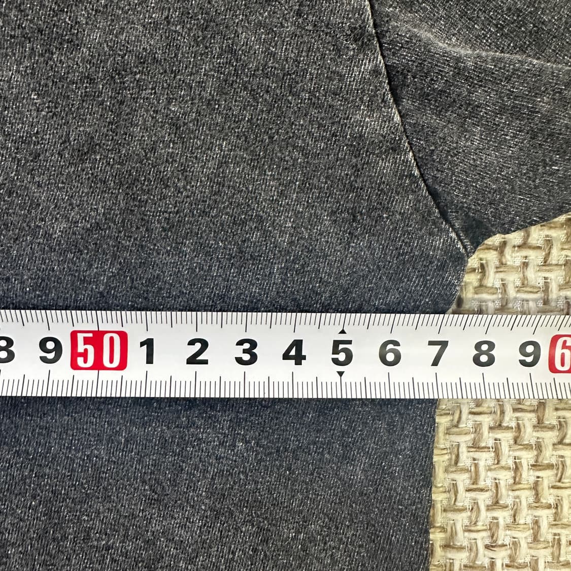 M 빈티지 코튼 차콜 반팔티 0414D 상품이미지5