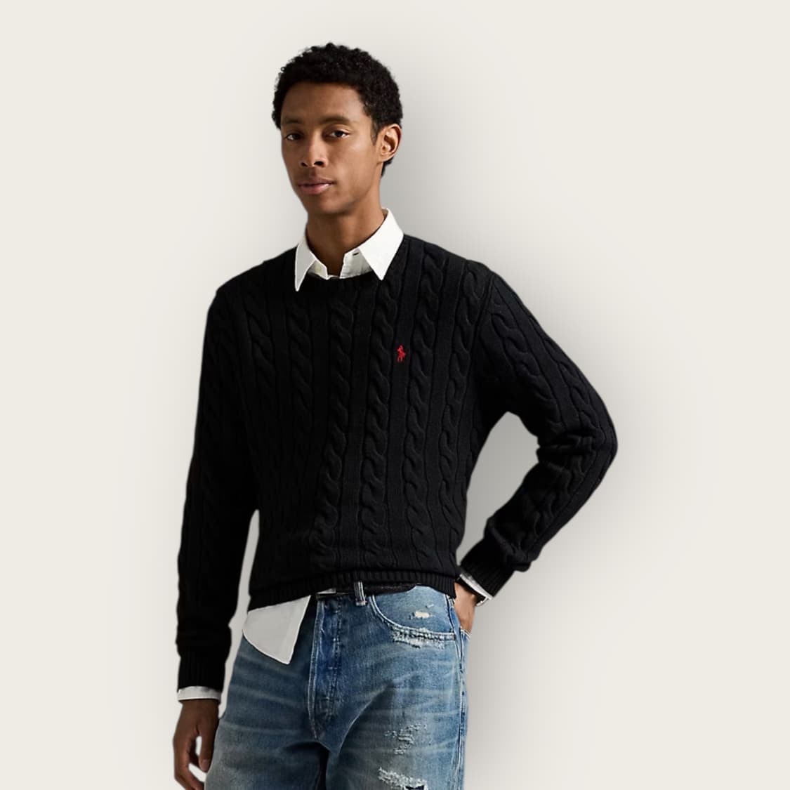 L/ 폴로랄프로렌 포니 꽈배기 니트 (새상품) 상품이미지1