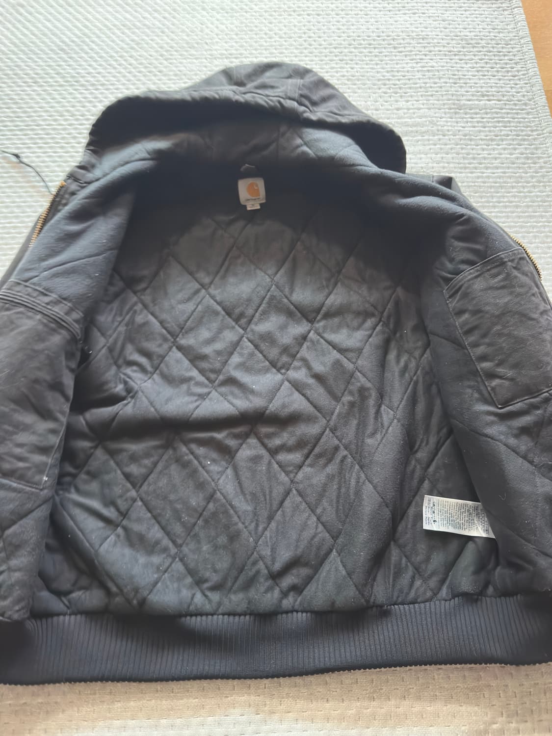 [M] 칼하트 j130 샌드스톤 덕 액티브 자켓 블랙 상품이미지4
