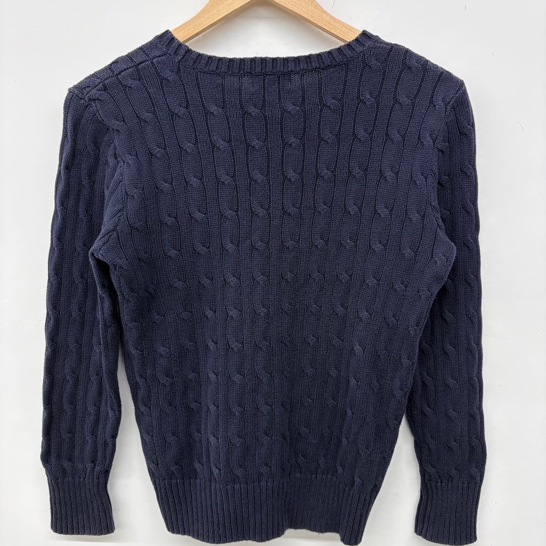 폴로 랄프로렌 네이비 꽈배기 니트 여성 S 상품이미지6