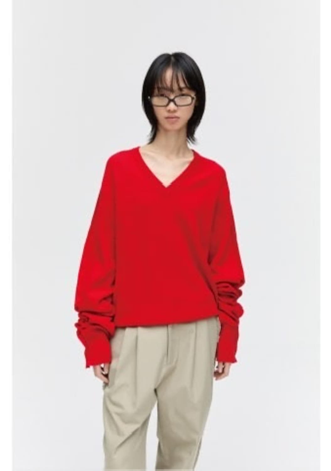 플리즈프로젝트 버튼 슬리브리스 브이넥 니트 상품이미지1