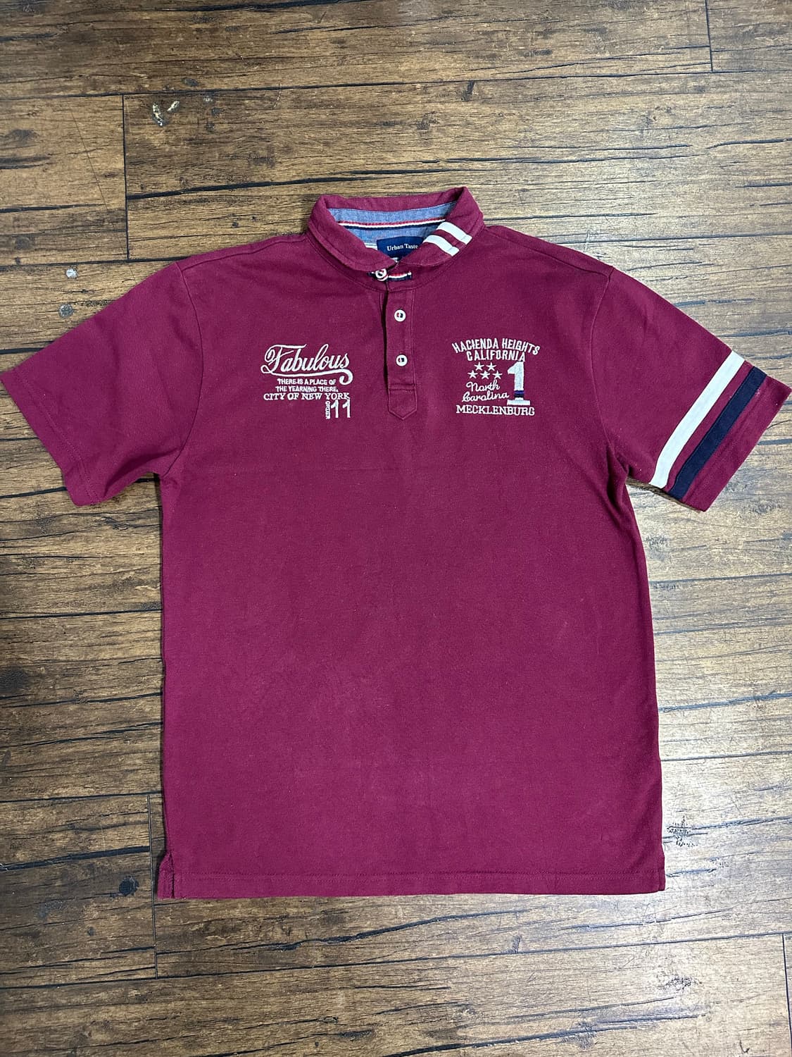 어반테이스트 버건디 반팔 카라티 L 상품이미지1