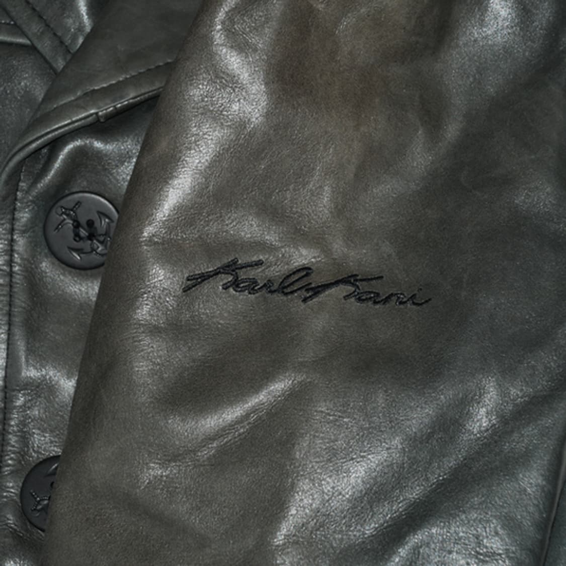 made in USA 90s Karl Kani 빈티지가죽피코트형 자켓 상품이미지7