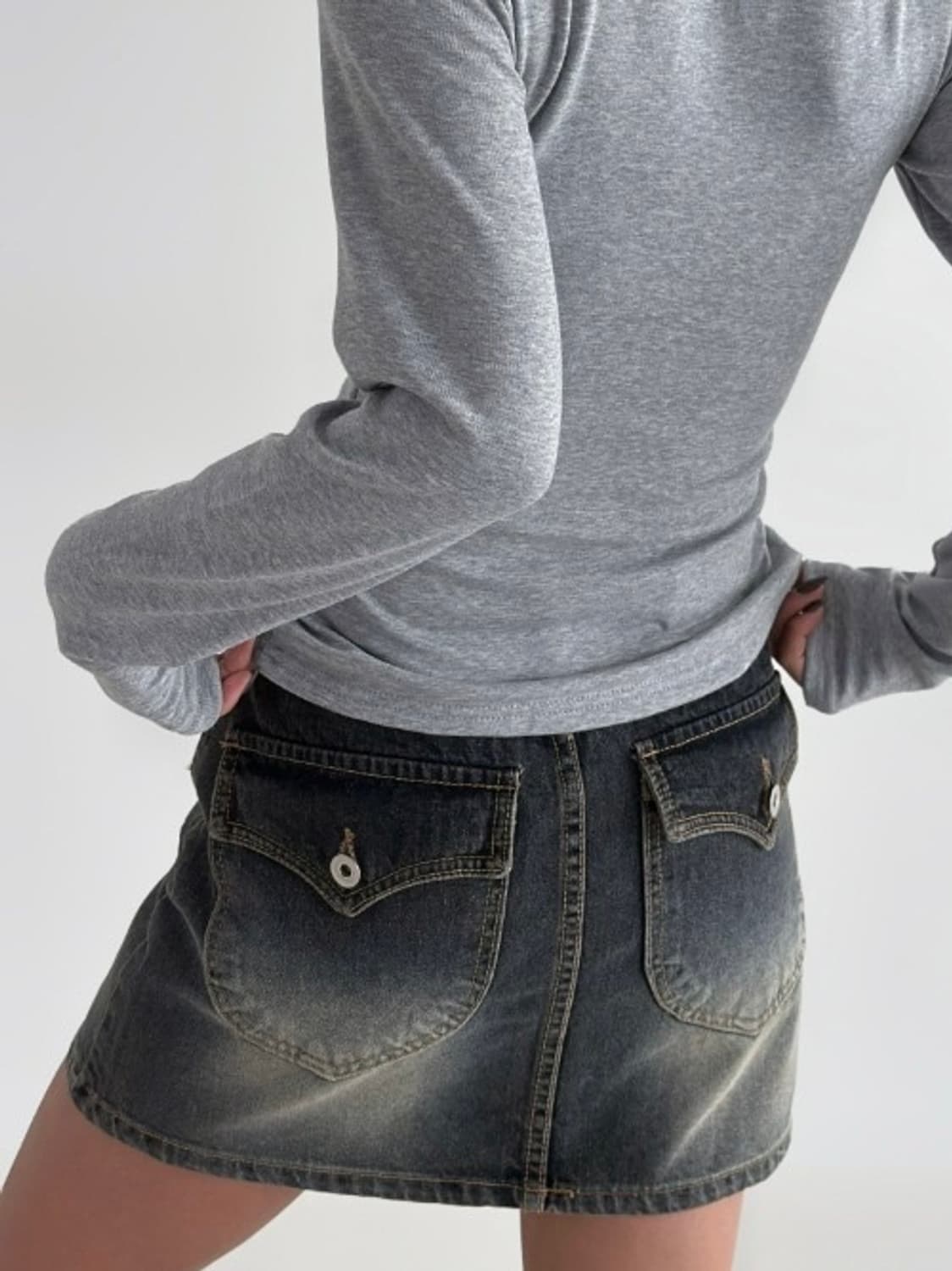 오즈브릿지 웨스턴데님 스커트 새상품 (블랙업 어텀 도매처) 상품이미지1