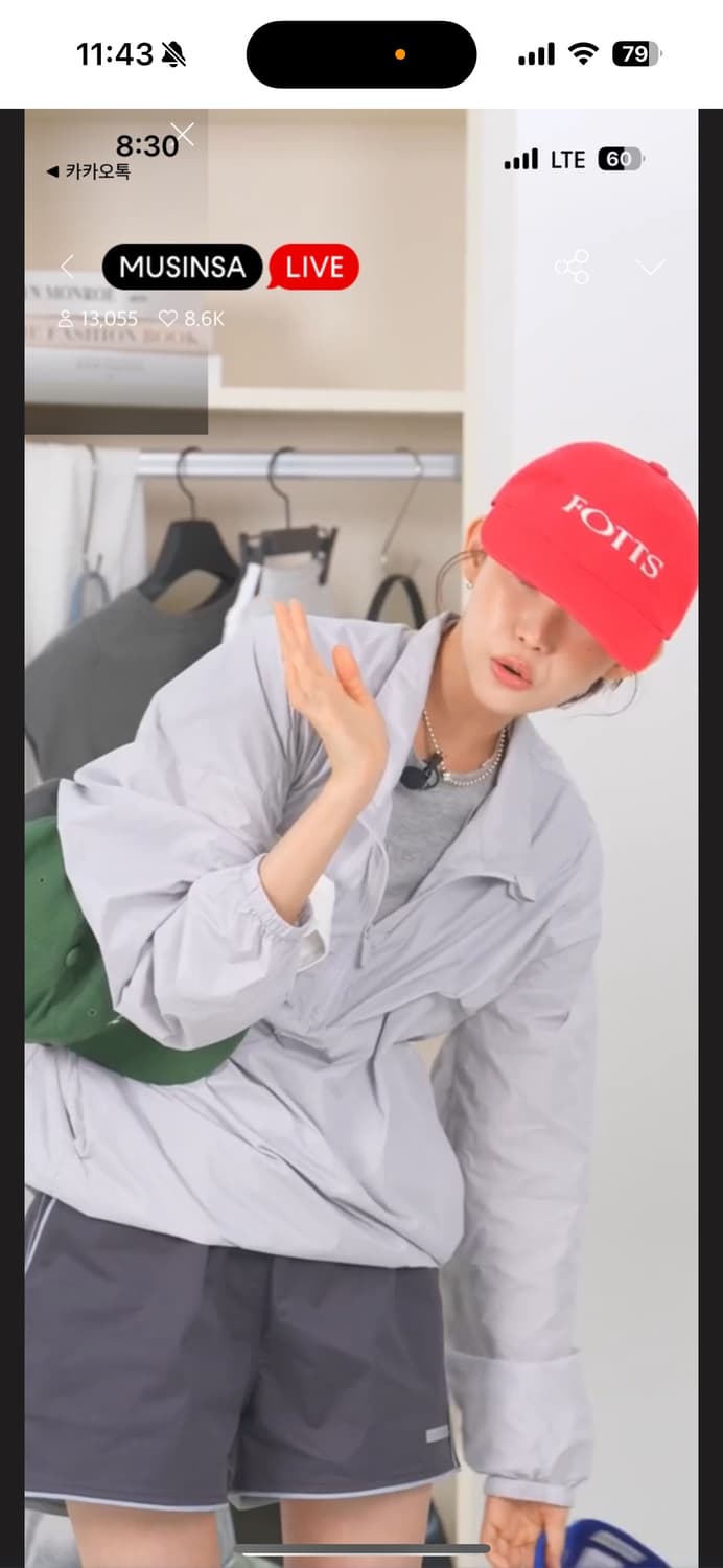 포츠포츠 하프로고캡 모자 화이트 새상품 상품이미지3